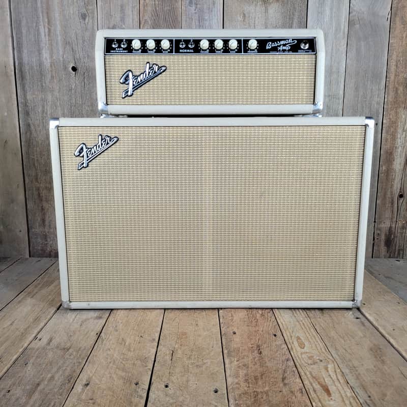 Fender Bassman RARE 6G6-C Head & Cabinet 1964 Near Mint W/ Original White Covers image 1
