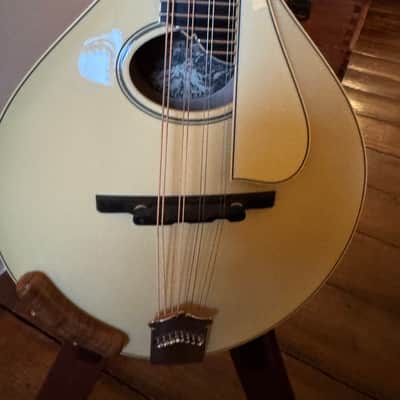 Collings MT2-0 Mandolin Cream Top 2021 - Two tone - cream top & cherry/mahogany stain image 3