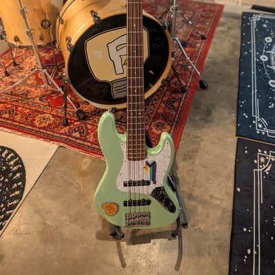 Fender MIM Deluxe Active Jazz Bass 2010s - Tidepool Green image 2