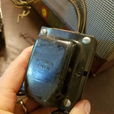 RCA Mono 6AQ5 tube amp project, cab, 5x7" AlNiCo speaker 1953 Brown and Tan image 9