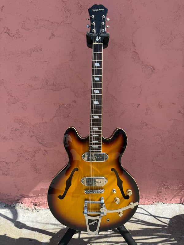 2012 Epiphone Casino VS (Vintage Sunburst) w/ Bigsby – Great Player image 1