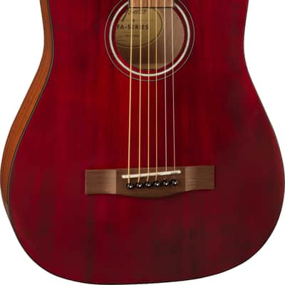Fender FA-15 3/4-Scale Kids Steel String Acoustic Guitar - Red w/ Gig Bag image 4