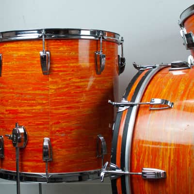 1960s Ludwig "Mod Orange" Drum Set image 3