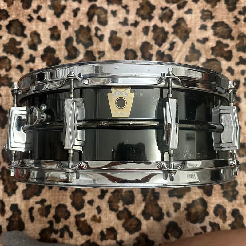 [80s] Ludwig LB416 Black Beauty 5x14" 10-Lug Brass Snare Drum 1994 - Present - Black Nickel-Plated image 1