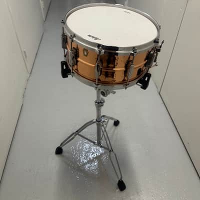 Ludwig LC662K Hammered Copper Phonic 6.5x14" 10-Lug Snare Drum with Imperial Lugs Die Cast Hoops image 6