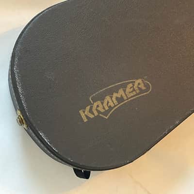 1980's Kramer USA Violin Teardrop Black Tolex Hardshell Electric Guitar Case image 7