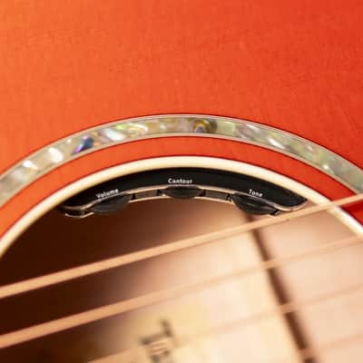 Taylor Doyle Dykes Signature Model Grand Auditorium Acoustic/Electric Guitar - Translucent Orange with Aerocase image 13