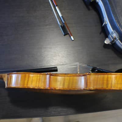 An Antique Antonius Stradivarius Nicolo Eberti Copy Full Size 4/4 Violin Bow & Case3 V image 9