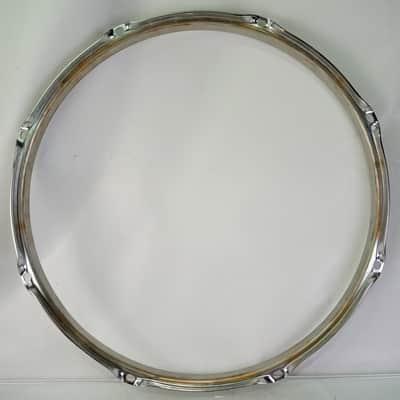 Ludwig 14"BRASS 8Lug Triple-Flange Snare/Floor Tom Drum Rim/Hoop Vintage 60s COB image 6