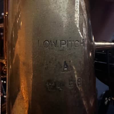 Indiana Band Inst CO. Elkhart IND Alto Saxophone Low Pitch A / 7498 image 8