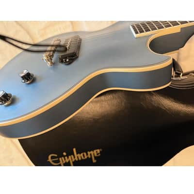 Epiphone Epiphone Jared James Nichols “Blues Power” Les Paul Custom - Aged Pelham Blue image 8