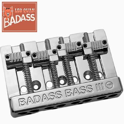 NEW Leo Quan® Badass® Bass III BRIDGE for Fender Precision Jazz GROOVED, CHROME