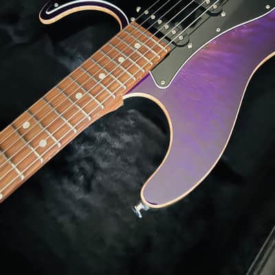 Suhr Translucent Purple Waterfall Burl Standard Custom Shop image 2