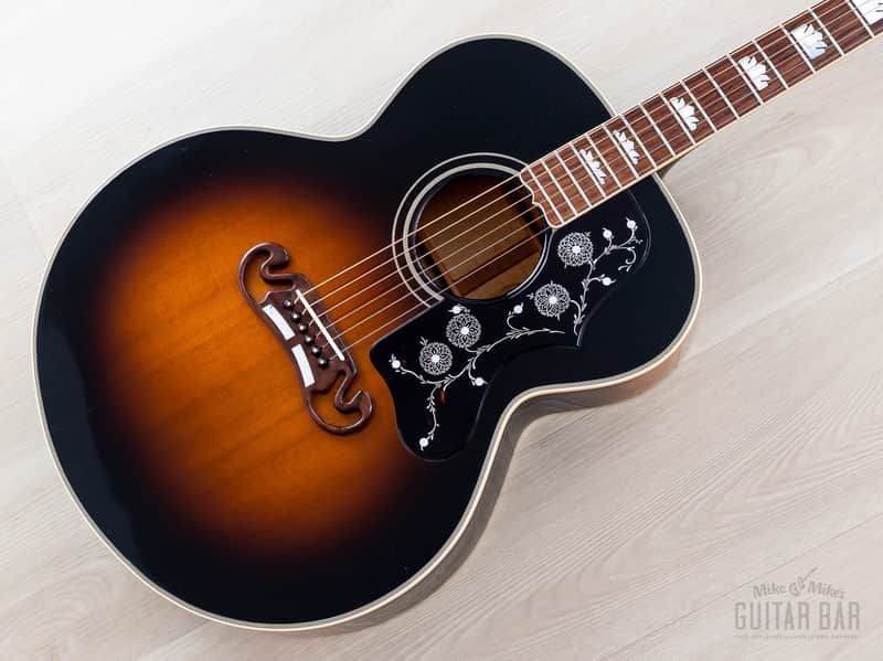 1992 Gibson J-200 Jumbo Acoustic Guitar Vintage Sunburst, Near-Mint w/ Case image 1