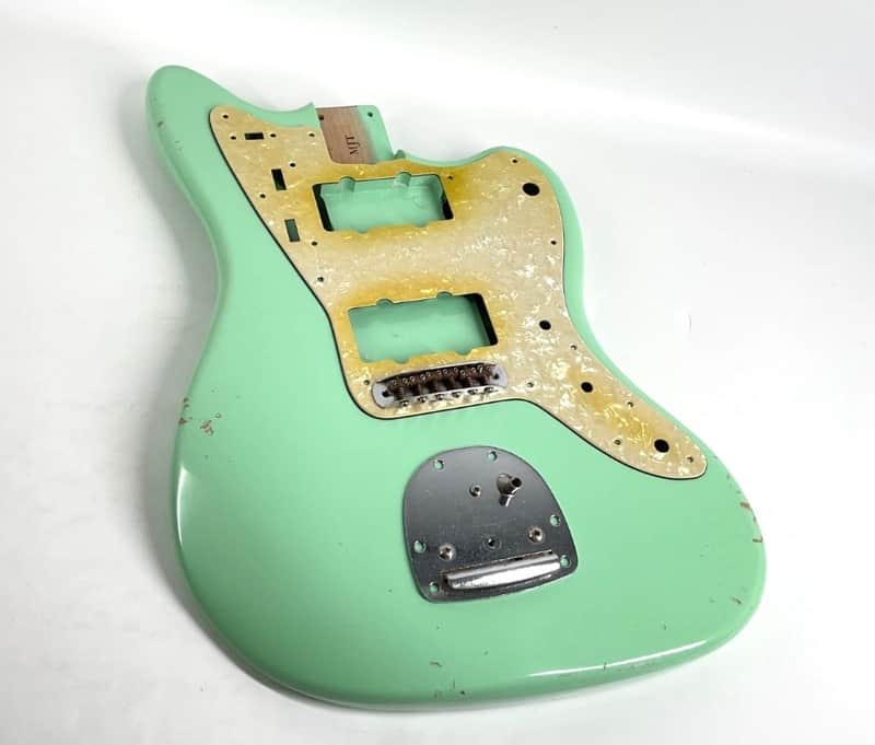 MJT Ultralight Jazzmaster Body 4lbs!! Alder 2025 - Aged Nitro Surf Green image 1