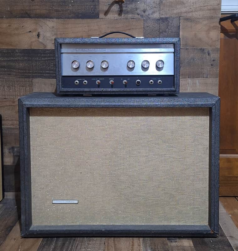 1963 Silvertone Model 1483 23-Watt 1x15 Bass / Guitar Piggyback image 1