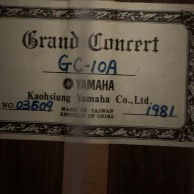 Yamaha GC-10A Solid Cedar Top 1981 Natural with humicase image 16