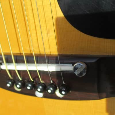 Vintage Gamma D-35 Copy Acoustic Guitar~Japan~w/Gig Bag ~3 Piece Back~Bone Saddle~MIJ~ image 4