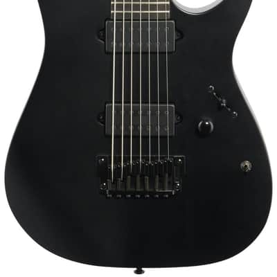 Ibanez RGIXL7 Iron Label Electric Guitar, 7-String, Black Flat image 3