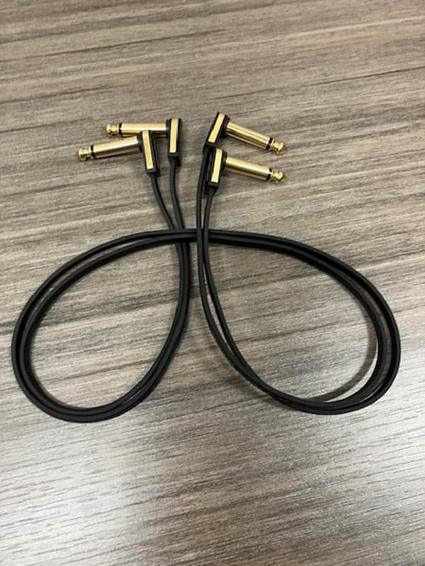EBS PCF-PG10 Premium Gold Flat TS Patch Cable - 10cm 2010s - Black, quantity two (2) image 1