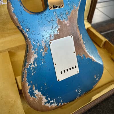 Fender Fender Custom Shop Wild West Guitars 25th Anniversary 1960 Stratocaster Heavy Relic 2024 - Lake Placid Blue image 11
