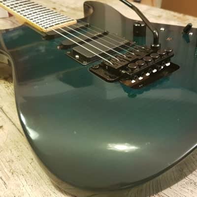 1990 Jackson Professional Fusion Pro Trans Green Made In Japan EMG Schaller Floyd Rose image 5