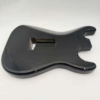 MJT Stratocaster Relic Body Alder Nitro Lefty Black mjt6668 image 6