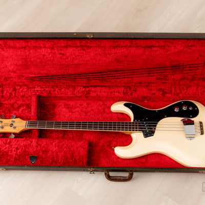 1966 Mosrite Ventures Model Bass Pearl White w/ Case, USA-Made Bakersfield image 19