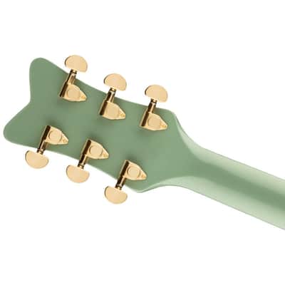 Gretsch G5021E Rancher 6-String Right-Handed Penguin Parlor Acoustic-Electric Guitar with Laminated Maple Body and Gloss Finish (Mint Metallic) image 6