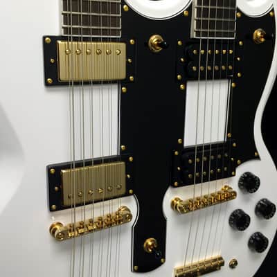 Epiphone G-1275 SG Double Neck 6/12-String Electric Guitar - Alpine White - MIK image 3