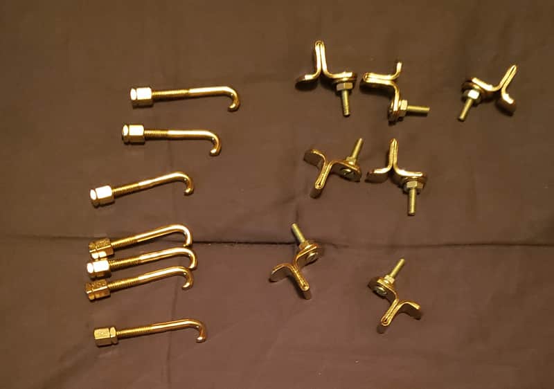 Set of 7 O Profissional Pandeiro Tuning Lugs with Hooks image 1