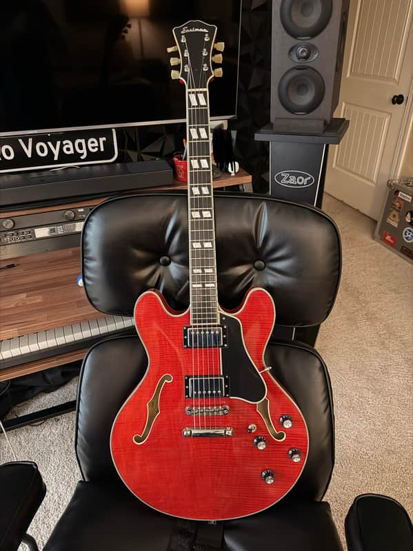 Eastman T486-RD Thinline Archtop Double Cutaway 2010s - Red image 1