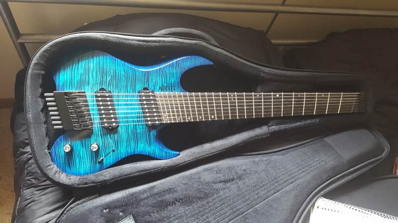 Kiesel Vader Multiscale 8 String Headless Guitar in Aquaburst image 1