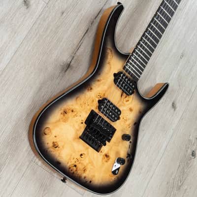 Dean Exile Select Floyd Fluence Guitar, Ebony Fretboard, Natural Black Burst image 3