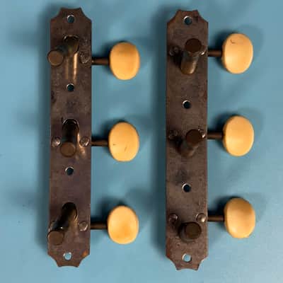 1940s Kluson Vintage 3+3 Open Gear Back Strip Tuners w/ Screws! image 3