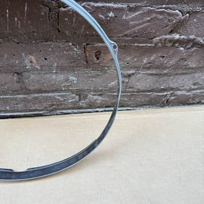Unbranded 13" 6-Lug Snare Side (Bottom) Drum Hoop Rim Chrome Steel - No Snare Cord Slots image 3