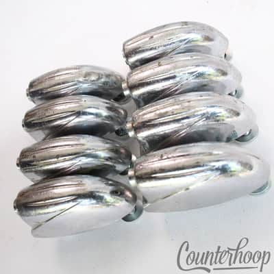 *Gretsch 8x Tom/Snare Drum Lugs Round Badge RB Chrome Streamline USA Vintage 60s image 3