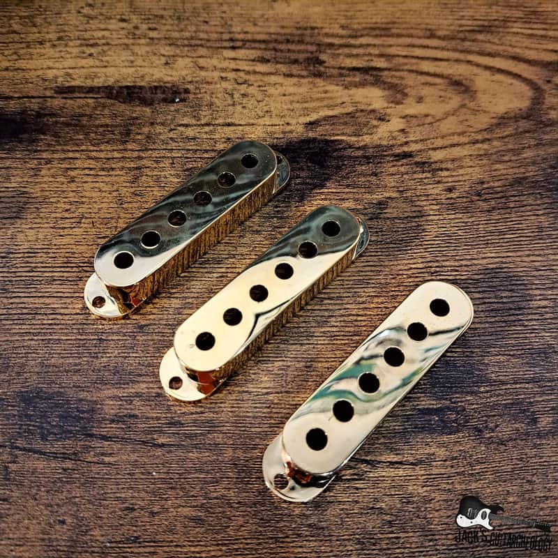 Economy Gold Single Coil Pickup Covers (Set of 3) (2020s - Gold) image 1