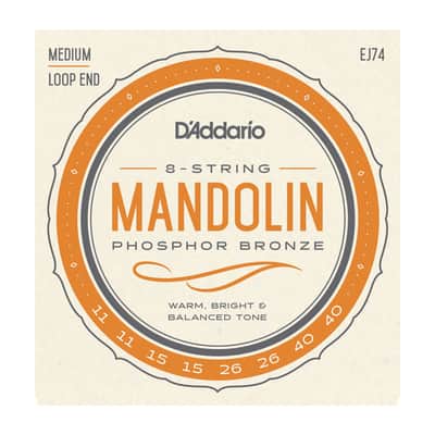 D'Addario EJ74 Mandolin Strings, Phosphor Bronze, Medium, 11-40 image 5