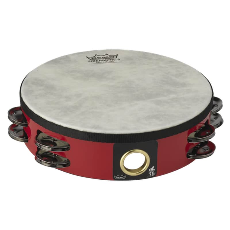 Remo Fiberskyn Tambourine - Quadura Deep Red, 8" image 1