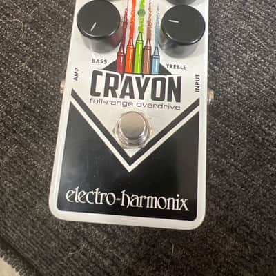 Electro-Harmonix Crayon 69 Full-Range Overdrive 2015 - Present - White with Vertical Crayons image 1