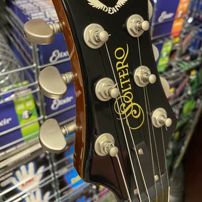 Dean Soltero Standard guitar in trans amber - Made in Korea image 12