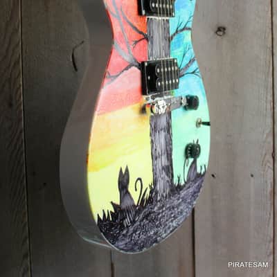 Gretsch Custom art guitar Ignite Jet Club HH " Herding Cats #2 " image 7