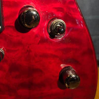 ESP LTD MH-100 QM NT See Thru Black Cherry w/ ESP HSC image 9