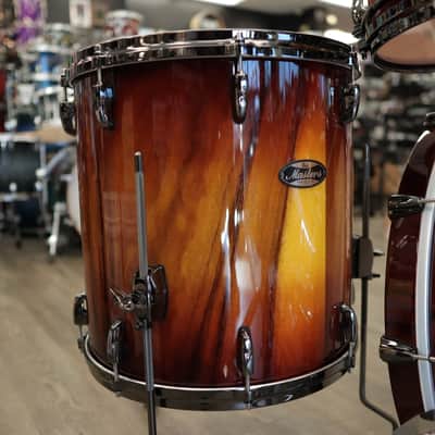 Pearl Limited Edition Masters Maple/Gum 4-Piece Shell Pack 10/12/16/22 (Gloss HoneyBurst over Brazilian Saman) image 6