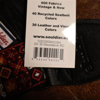 Souldier GS0295 - Woodstock Red Guitar Strap image 3