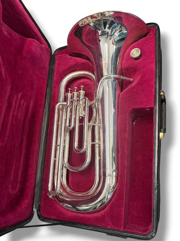 Besson 3-Valve Eb Tuba Silver Plated Finish imagen 1