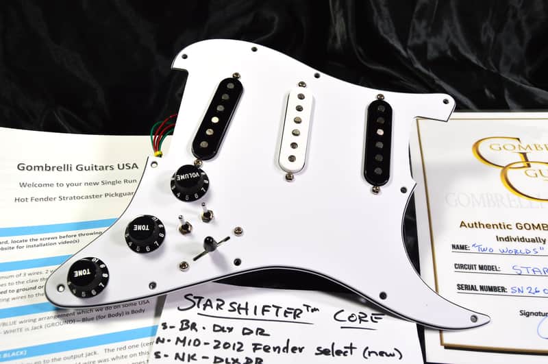 "TWO WORLDS" Fender Loaded Stratocaster Pickguard Hot Wired STARSHIFTER™ CORE image 1