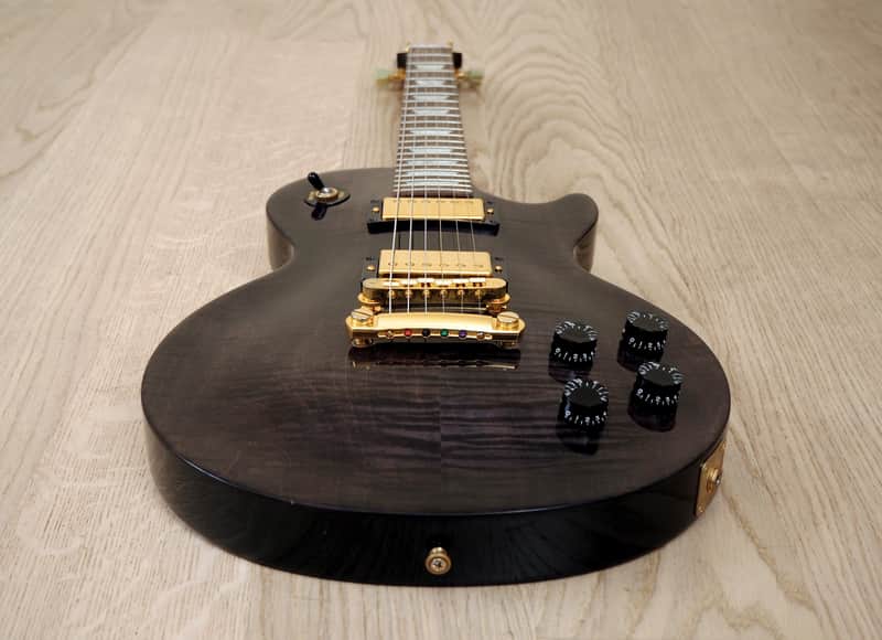 2004 Gibson Les Paul Studio Premium Plus AAA Top Trans Black Gold