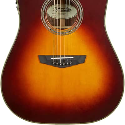 D'Angelico Excel Lexington Acoustic-Electric Dreadnought Vintage Sunburst w/ Hardshell Case, B-stock image 1